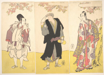 Kabuki Actors Ichikawa Yaozō III, Onoe Matsusuke I, and Sawamura Sōjūrō III