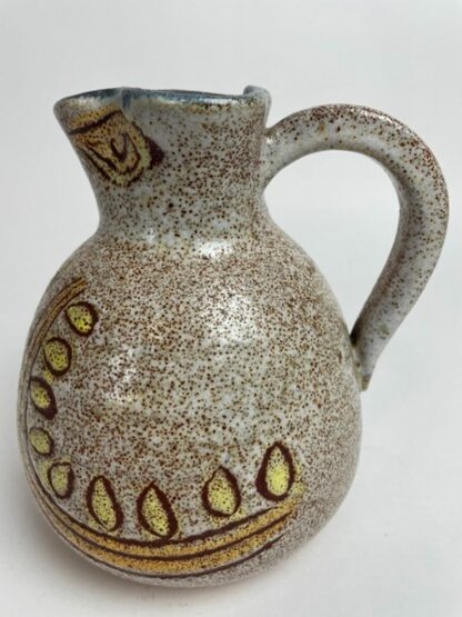 Accolay Pottery Speckled Sgraffito Pitcher