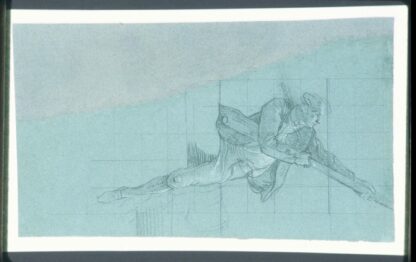 Study for "The Siege of Gibraltar": Figure Astride Cannon Pulling Down Spanish Colors