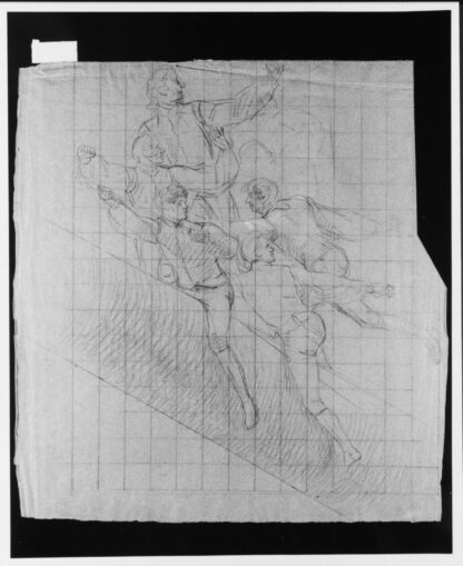 Study for "The Siege of Gibraltar": Figures Astride Spar