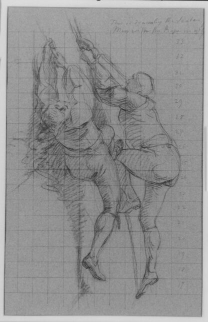 Study for "The Siege of Gibraltar": Figures Scaling Floating Battery; Cannon