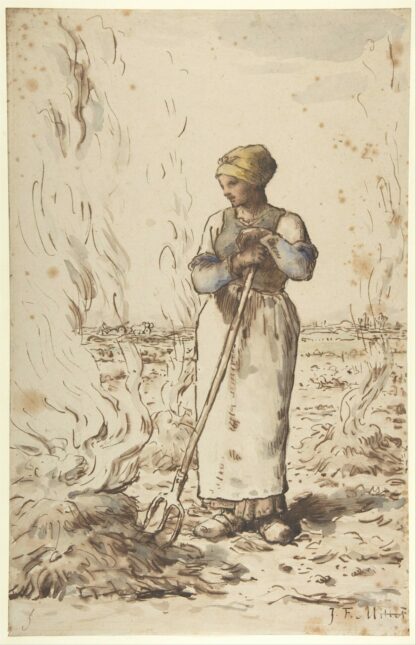 A Woman Burning Weeds