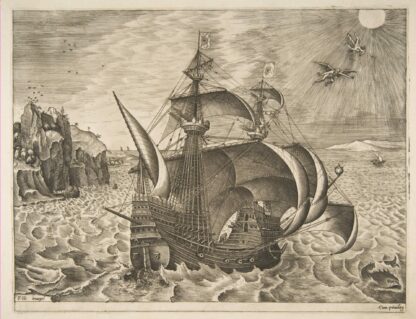 Armed Three-master with Daedalus and Icarus in the Sky from The Sailing Vessels