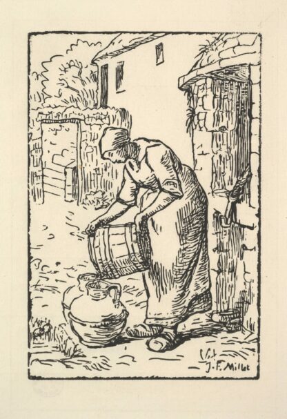 Woman Emptying a Bucket