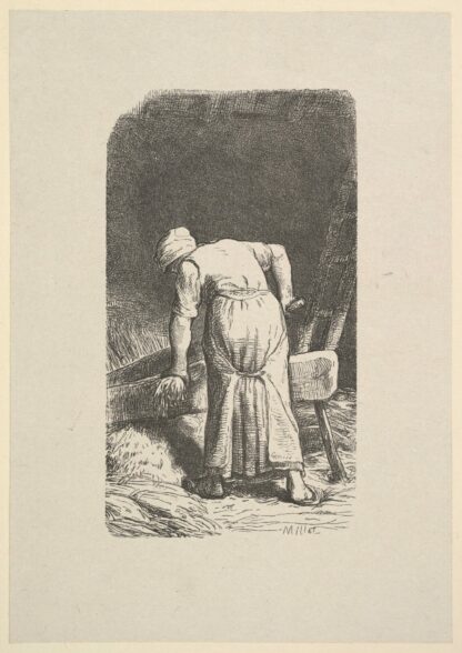 Woman Cutting Wheat