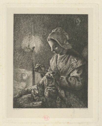 Sewing by Lamplight